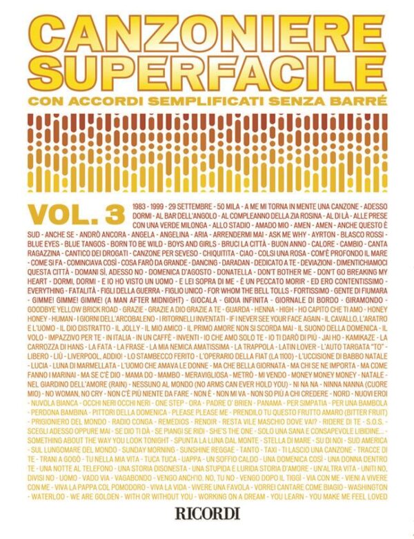CANZONIERE SUPERFACILE VOL.3