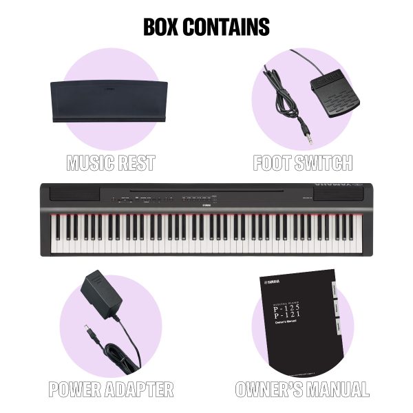 YAMAHA P125-B Pianoforte digitale nero - immagine 4