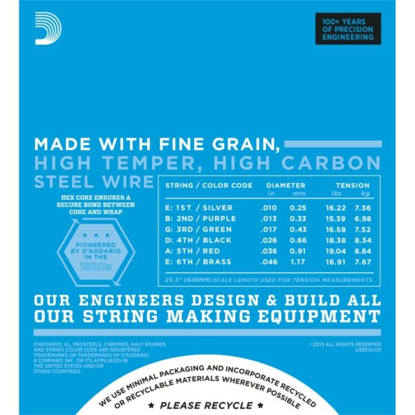 D'ADDARIO EXL110 REGULAR LIGHT GAUGE - immagine 3