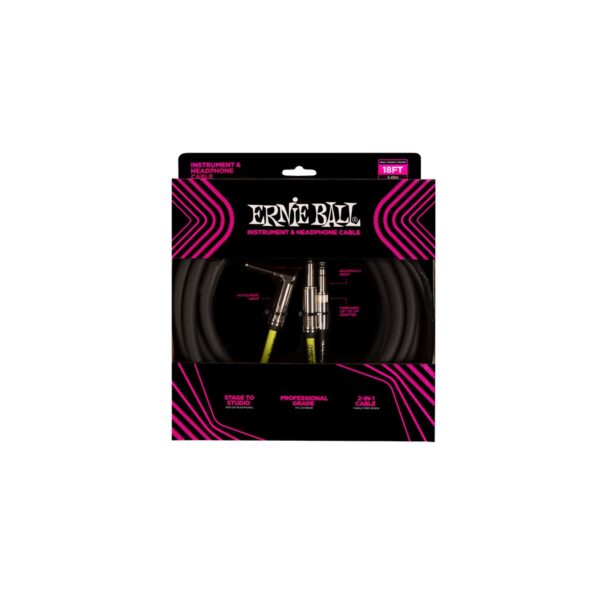 ERNIE BALL 6411 Instrument Headphone Cable 5.50mt